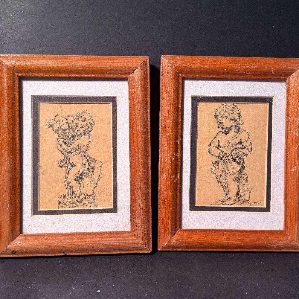 Twin cherub sketches